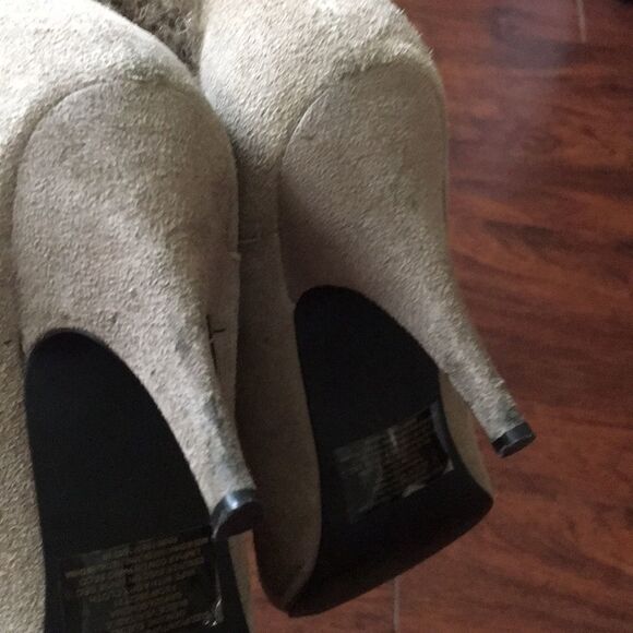 VINTAGE tan suede leather fur boot - Picture 15 of 15